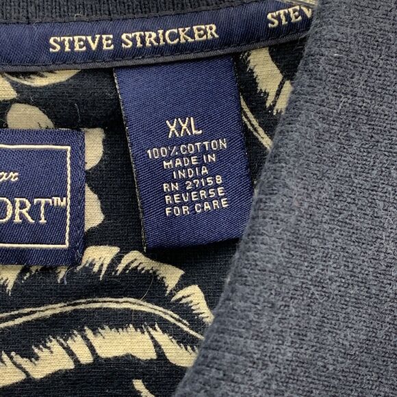 Steve Stricker Fairway Sport Mens Polo Shirt XXL Short Sleeve Cotton Feather Blu - Picture 6 of 9